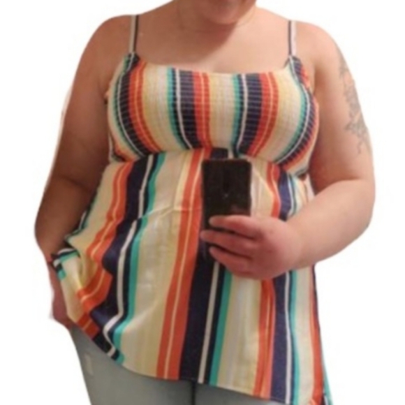 Torrid Babydoll Challis Smocked Cami - Picture 1 of 5